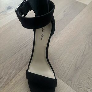 Calvin Klein Black Ankle Strap Heels